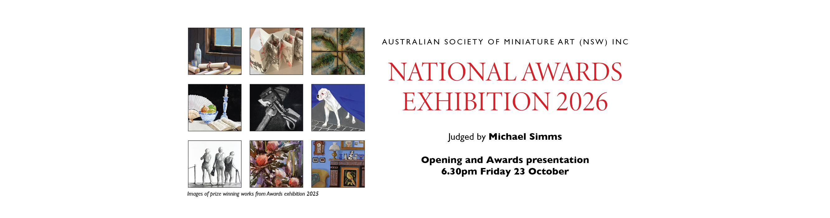 2026 Australian Society of Miniature Art Awards Exhibition